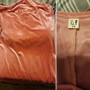 Fashion Brand Company - 3XL - Pink Velvet MILF Tube Dress